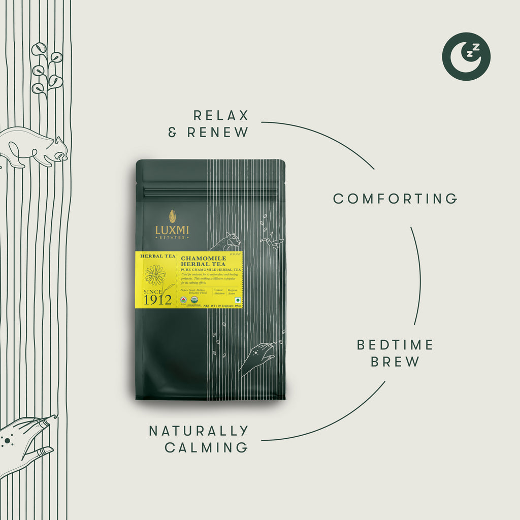 Chamomile Herbal Tea | 50 Tea Bags | Organic Herbal Tea