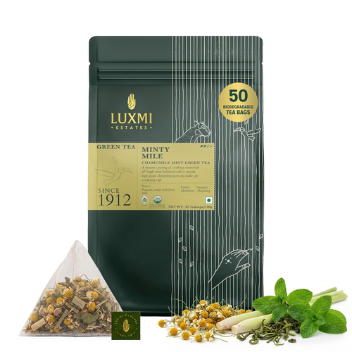 Organic Minty Mile | 50 Tea Bags | Organic Green Tea
