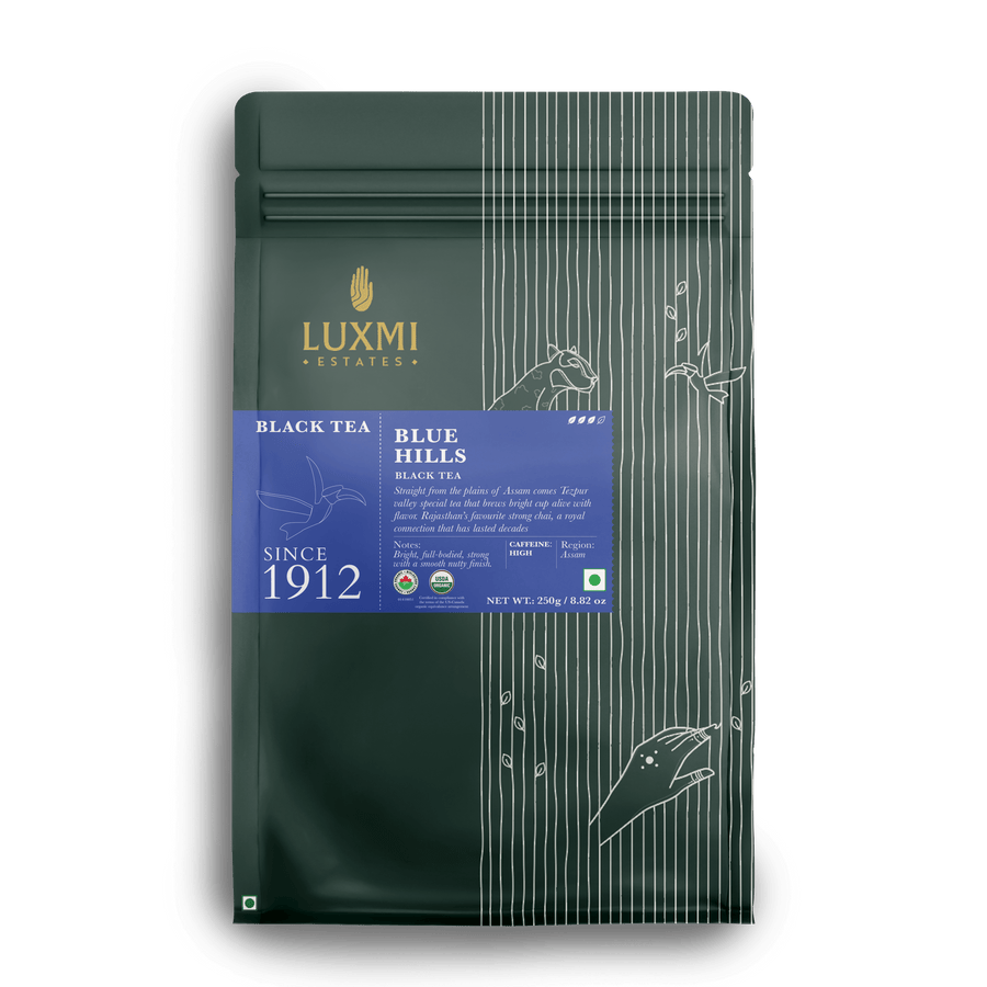 Blue Hills 250 Gms Loose Tea | Jodhpur Black CTC Tea Blend - Luxmi Estates