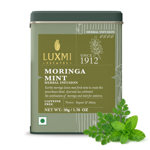 Moringa Mint | 50 gm | Tin Caddy | Herbal Infusion Tea