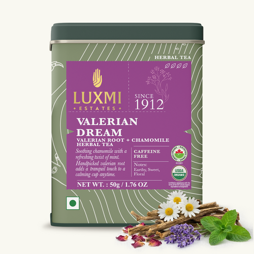 Valerian Dream | Organic Sleep Herbal Infusion | Tin Caddy | 50gm
