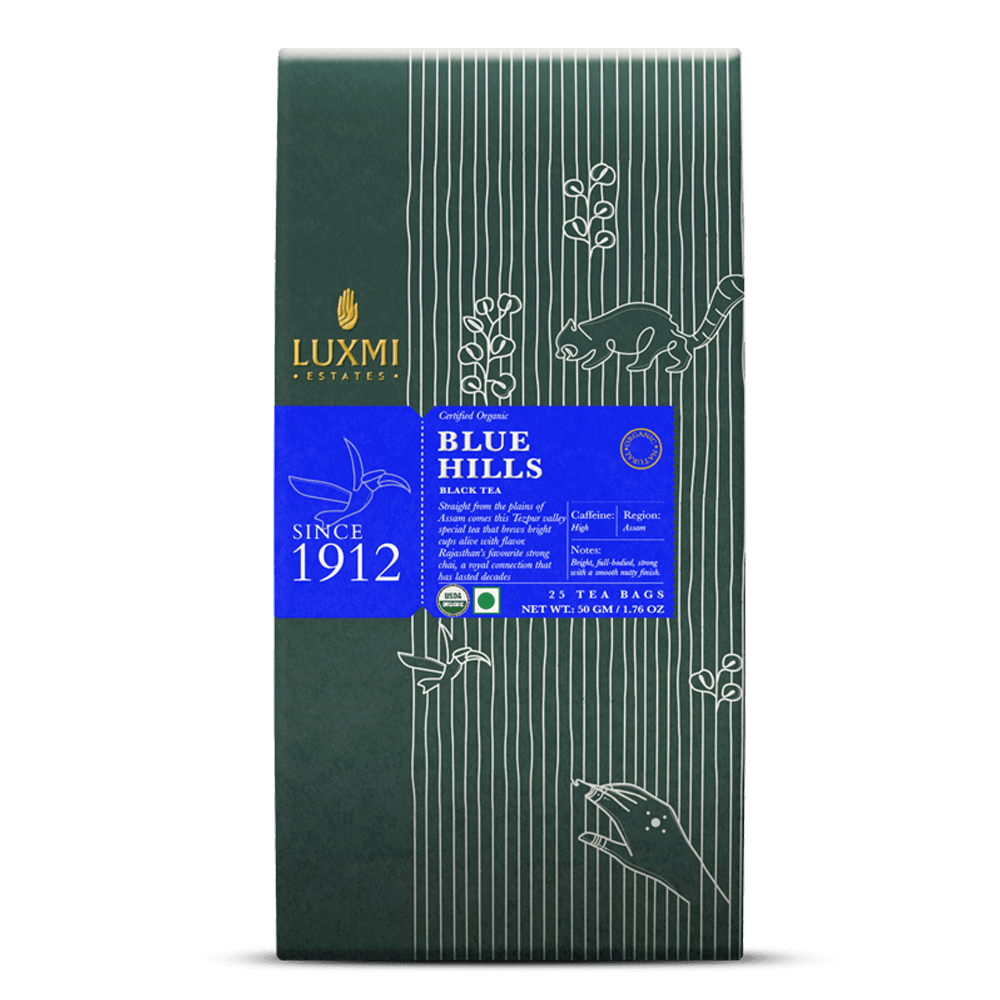 Blue Hills, 25 Tea Bags | Jodhpur Black Tea Blend - Luxmi Estates