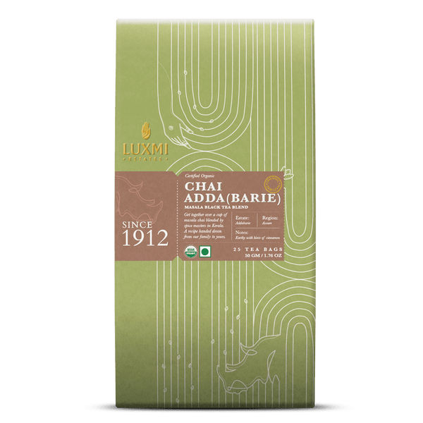 Organic Chai AddaBarie 25 Tea Bags Organic Masala Chai Luxmi Estates