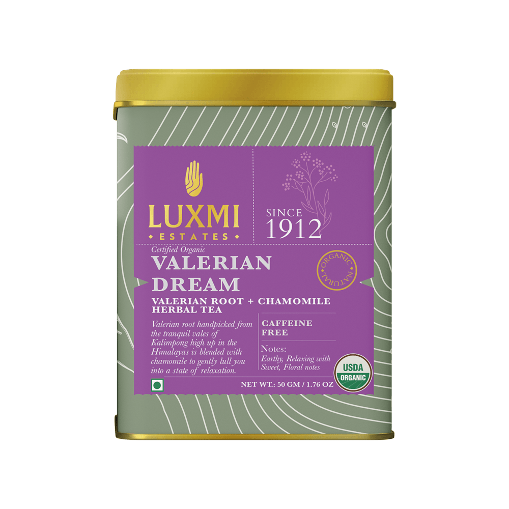 Valerian Dream | 50gm | Organic Herbal Tea - Luxmi Estates