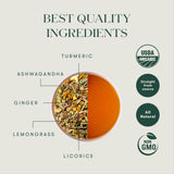 Astounding Ashwagandha | 25 Tea Bags | Organic Herbal Bio Mesh Tea Bags
