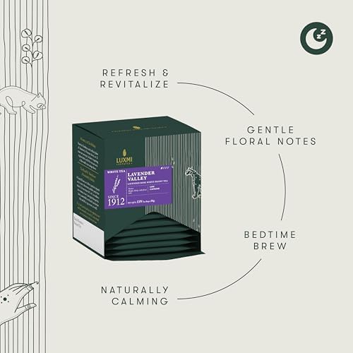 Lavender Valley | White Tea with Lavender | 15 Plant-Based Biodegradable Tea Bags