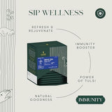 Tulsi Tea | Immunity Herbal Infusion | 15 Bags | Organic Herbal Envelope Biodegradable Bags