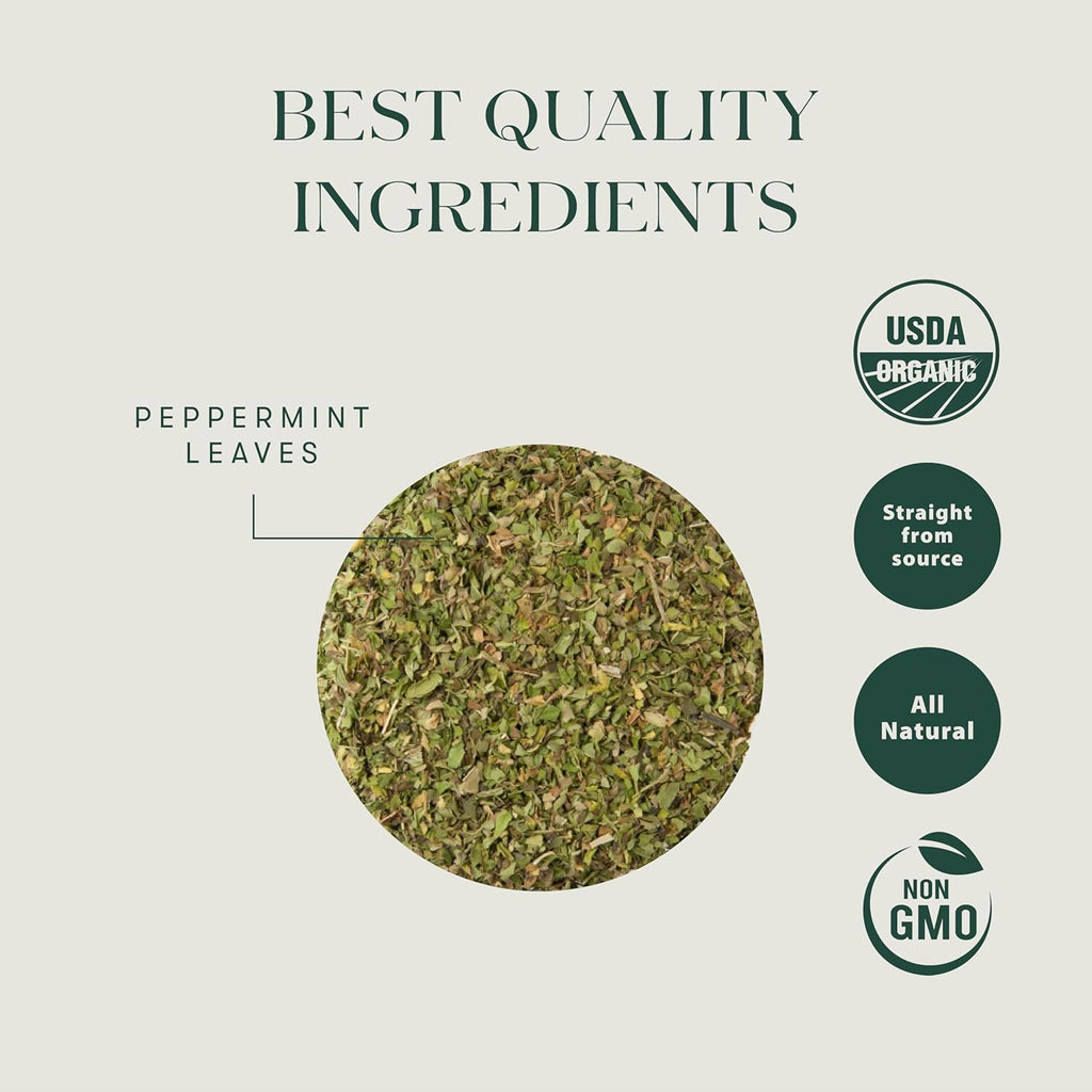 Purely Peppermint | Herbal Infusion | 25 Bags | Organic Herbal Infusion Biodegradable Bags