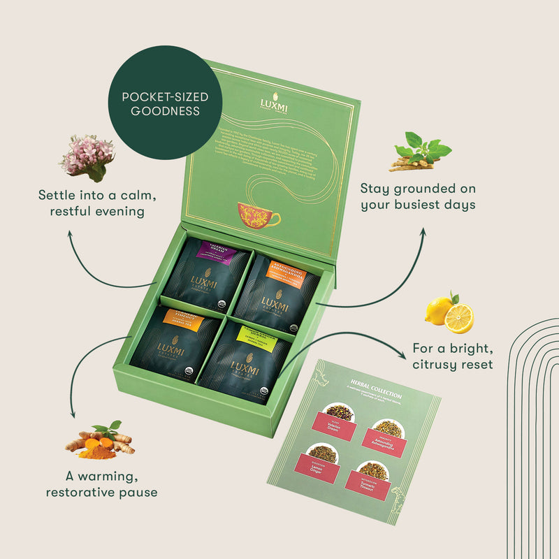Herbal Collection | 36 Herbal Blends- 4 Distinct Blends, 9 Tea Bags Each