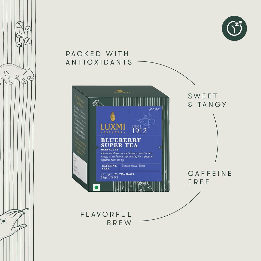 Blueberry Super Tea | Herbal Infusion Bags | 25 Tea Bags