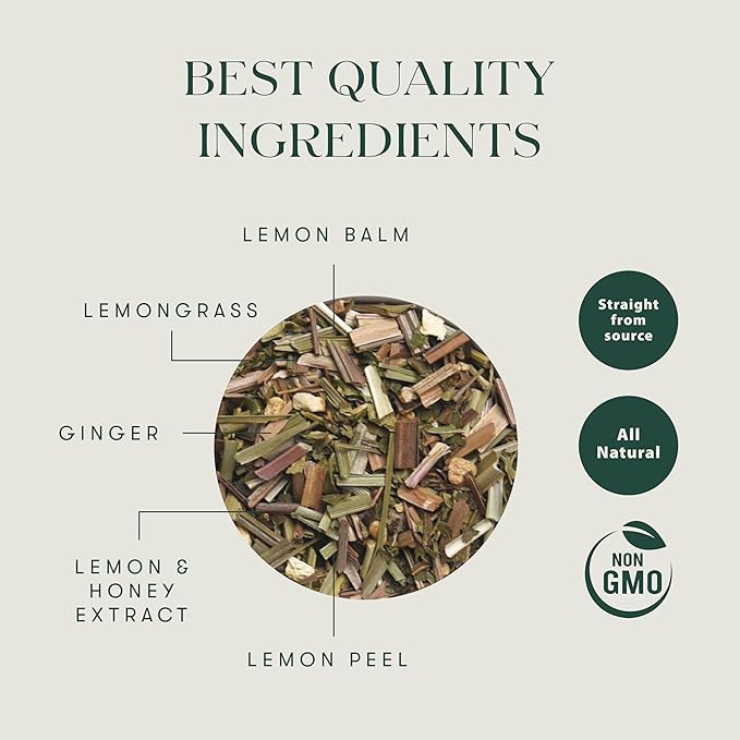 Lemon Balm Honey Ginger | 50 gm | Organic Herbal Tea