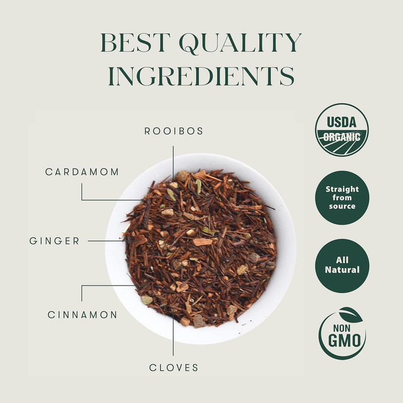 Rooibos Chai | 50 Tea Bags | Herbal Infusion | Special Fall Tea | Limited Edition Autumn Tea