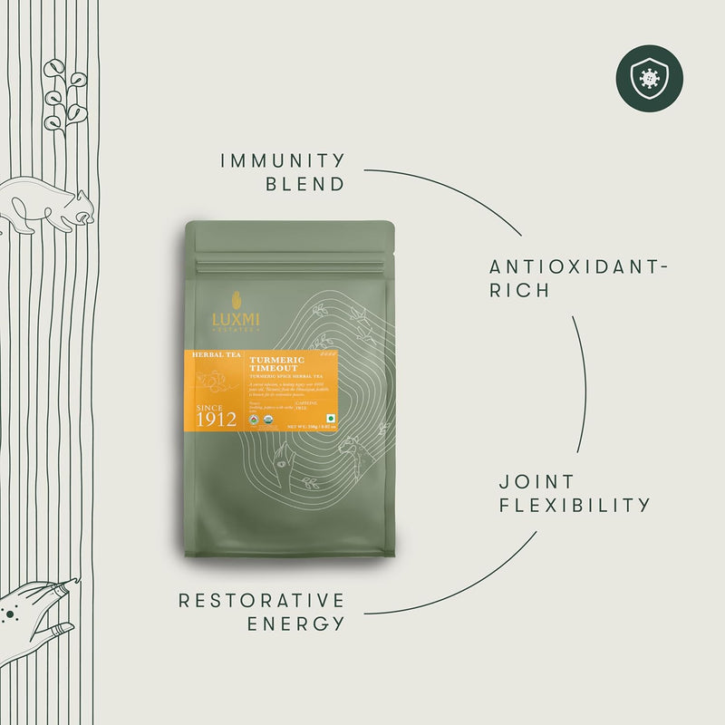 Turmeric Ginger | Turmeric Time-Out | 50 Tea Bags | Organic Herbal Tea