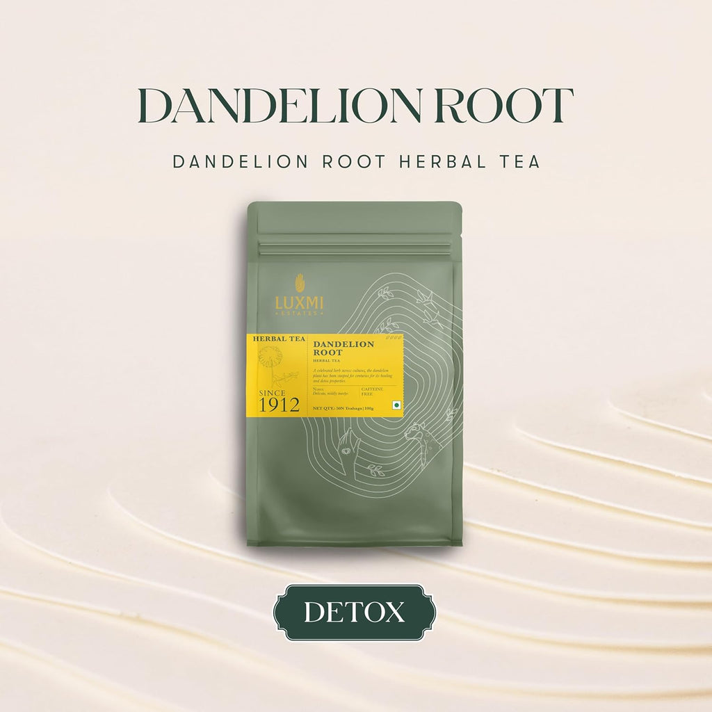 Dandelion Root Tea | 50 Tea Bags | Organic Herbal Bio Mesh Tea Bags