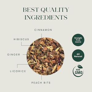 Peach Mint | 100 gm Tin Caddy | Herbal Loose Tea