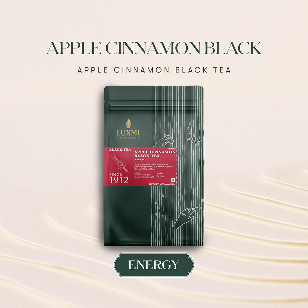 Apple Cinnamon Black Tea | 50 Tea Bags | Organic Black Tea