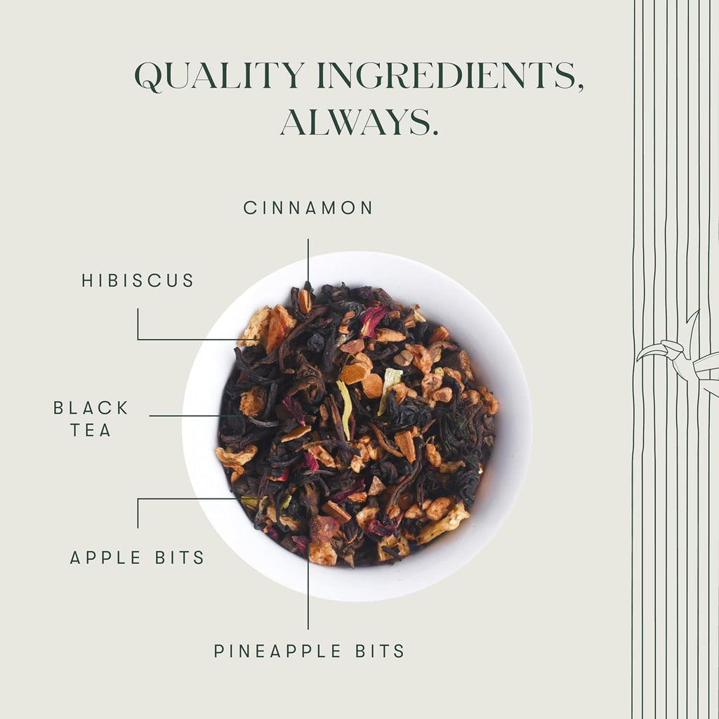 Apple Cinnamon Black Tea | 50 Tea Bags | Organic Black Tea