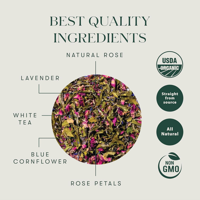 Lavender Valley | White Tea with Lavender | Tin Caddy | 25 Gm Loose Leaves