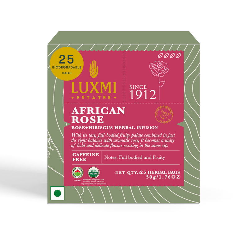 African Rose | Detox Herbal Infusion | 25 Bags | Organic Herbal Infusion Biodegradable Bags