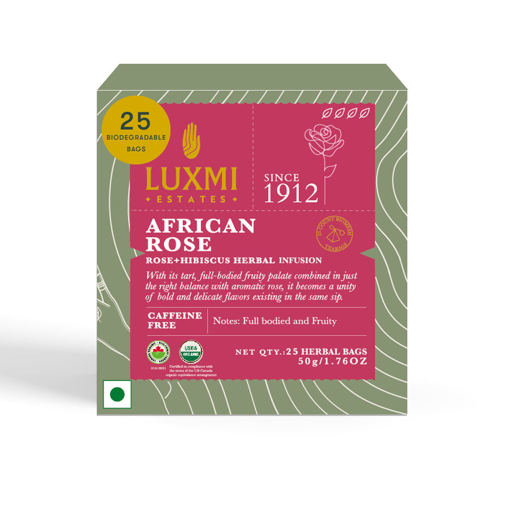 African Rose | Detox Herbal Infusion | 25 Bags | Organic Herbal Infusion Biodegradable Bags