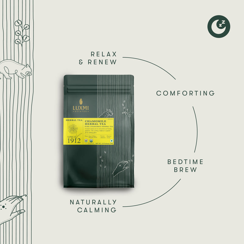 Chamomile Herbal Tea | 50 Tea Bags | Organic Herbal Tea