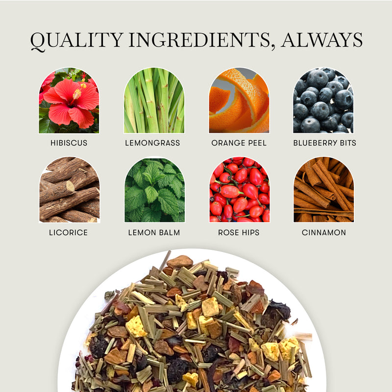 Blueberry Super Tea | Herbal Infusion Bags | 25 Tea Bags