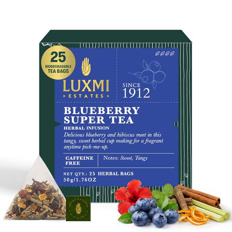 Blueberry Super Tea | Herbal Infusion Bags | 25 Tea Bags
