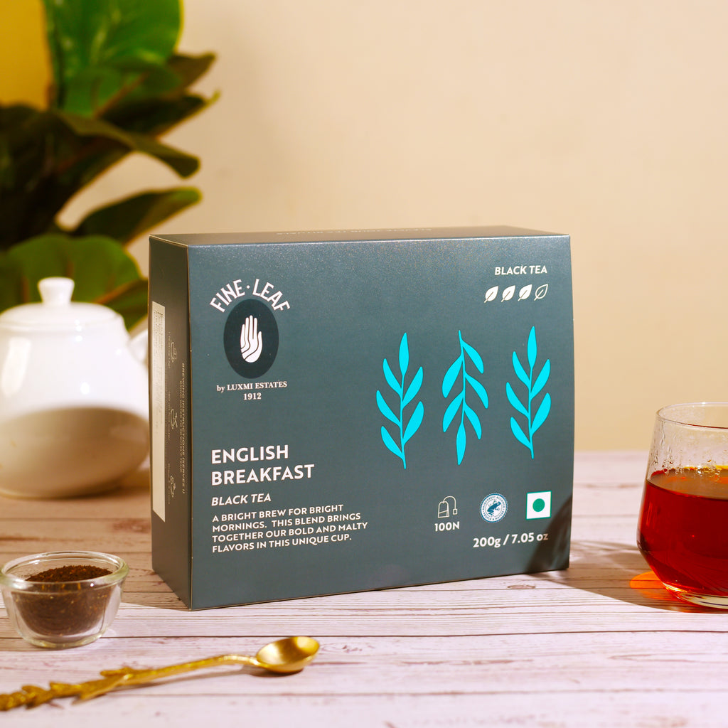 Luxmi Estates - Fine Leaf - English Breakfast | Black Tea | 100 Tea Bags *2g each | 200g Pack