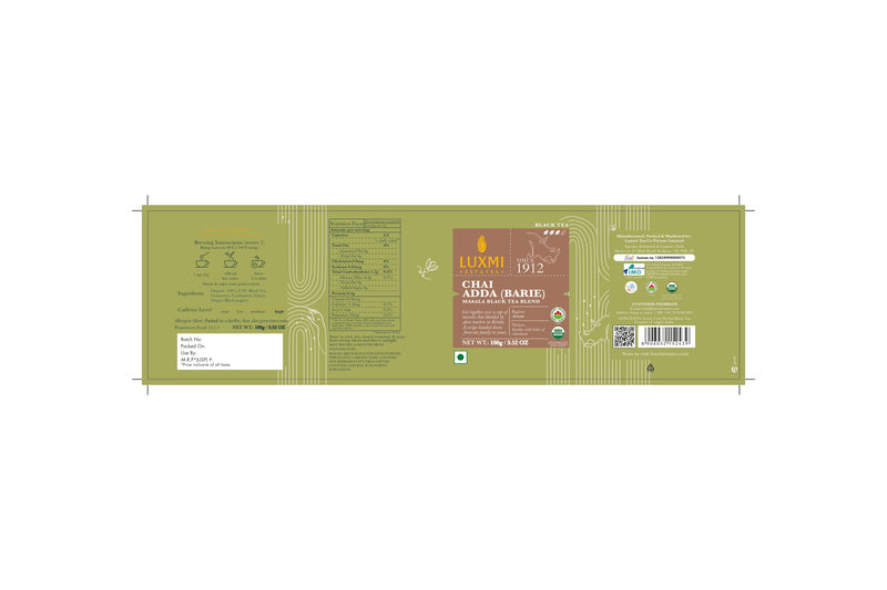 Chai Adda-Barie 250 Gms Loose Tea | Masala Chai Blend Organic Black Tea