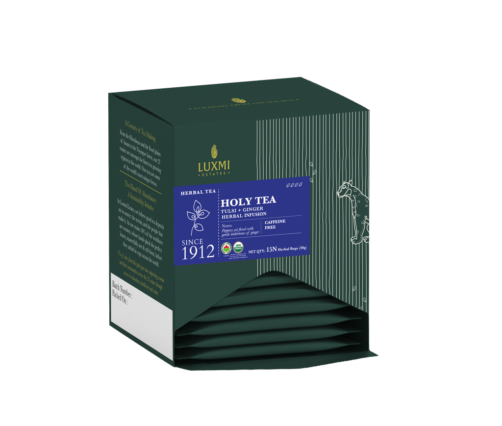 Tulsi Tea | Immunity Herbal Infusion | 15 Bags | Organic Herbal Envelope Biodegradable Bags