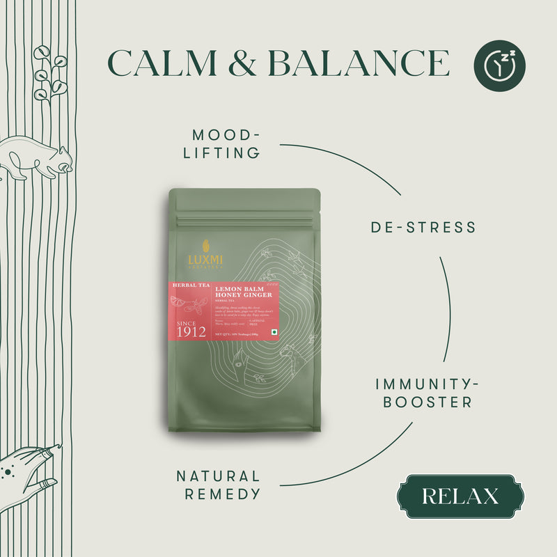 Lemon Balm Honey Ginger | 50 Herbal Infusion Bags