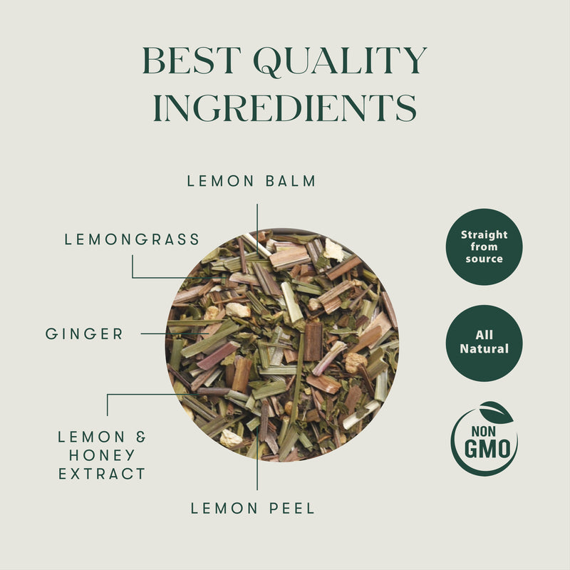 Lemon Balm Honey Ginger | 50 Herbal Infusion Bags