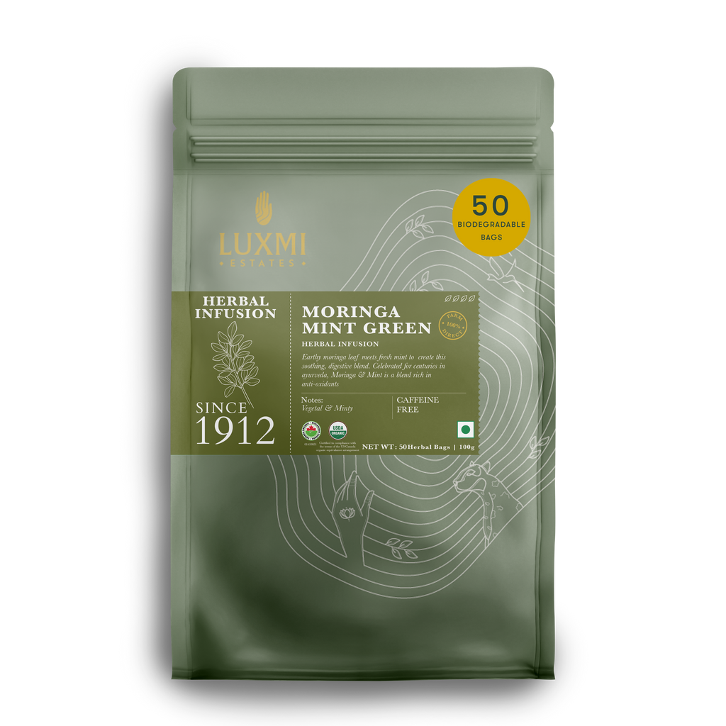 Moringa Mint | 50 Tea Bags | Herbal Bio Mesh Tea Bags