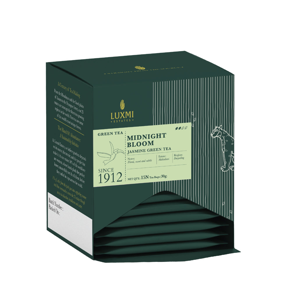 Midnight Bloom Jasmine Green Tea | 15 Biodegradable Tea Bags | Organic Green Tea
