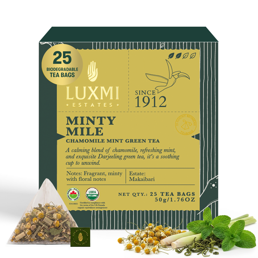 Organic Minty Mile | 25 Tea Bags | Organic Green Tea