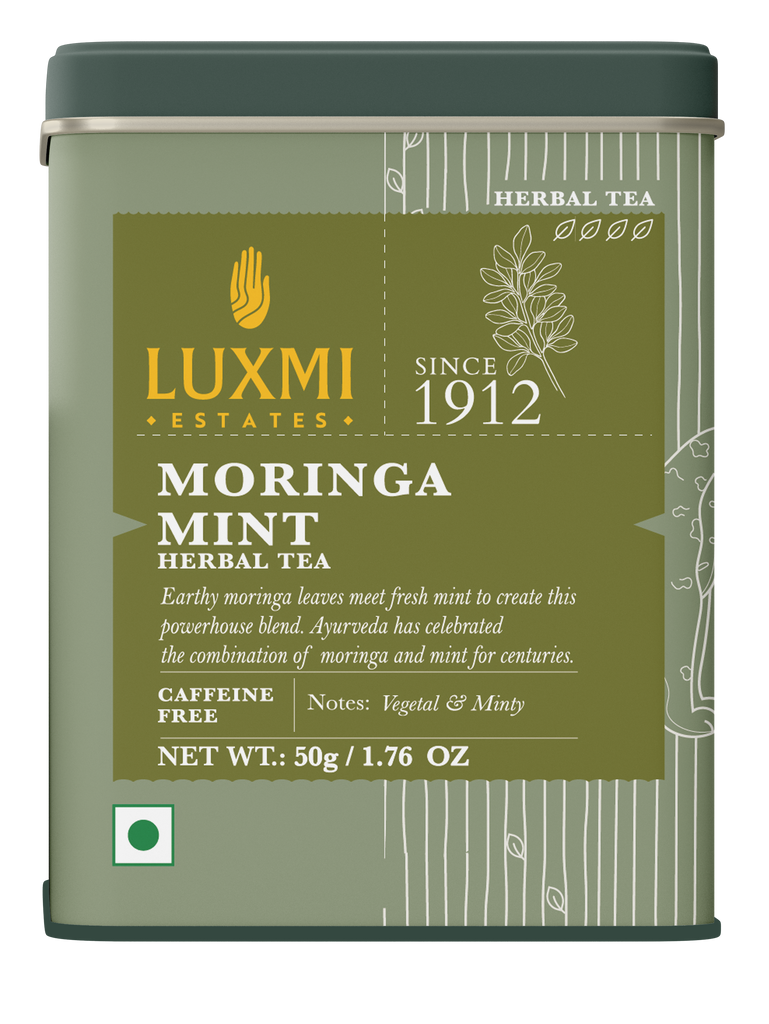 Moringa Mint | 50 gm Tin Caddy | Herbal Loose Tea