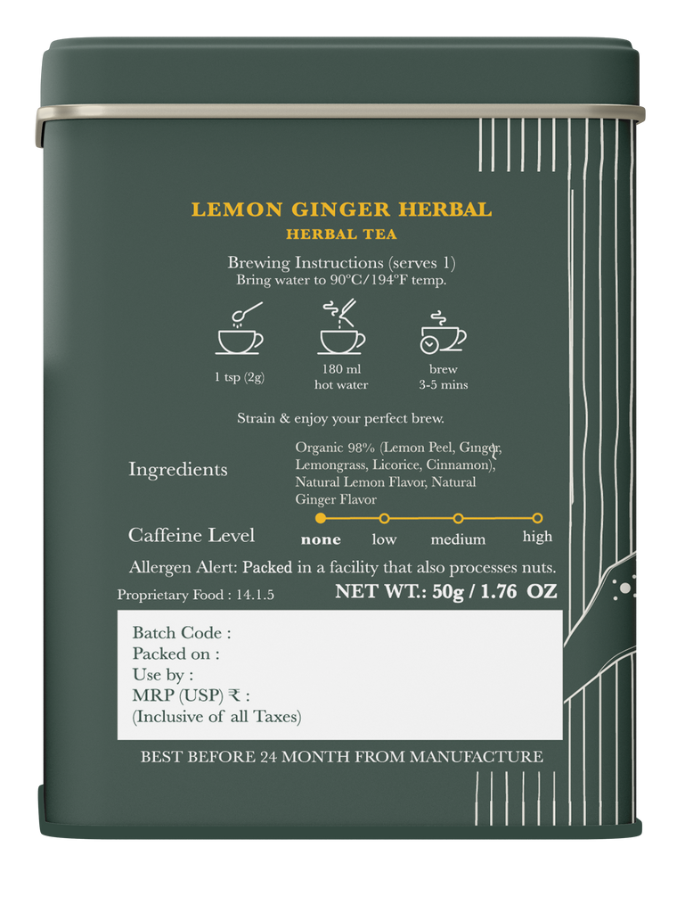 Lemon Ginger Herbal Root Tea