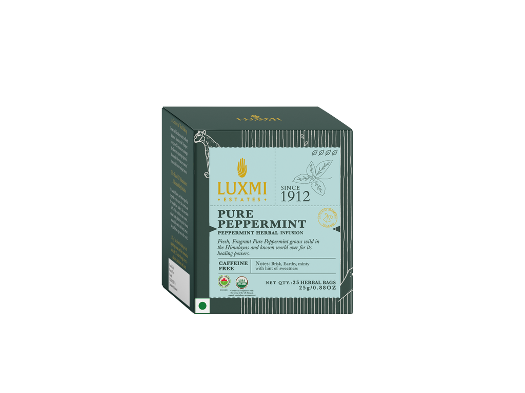 Purely Peppermint | Herbal Infusion | 25 Bags | Organic Herbal Infusion Biodegradable Bags