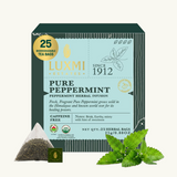 Purely Peppermint | Herbal Infusion | 25 Bags | Organic Herbal Infusion Biodegradable Bags