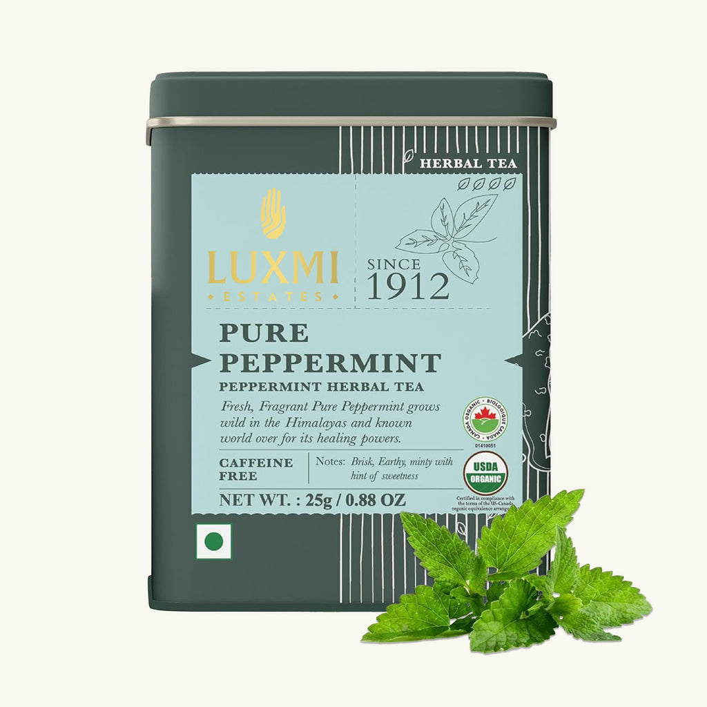 Purely Peppermint | 25gm | Organic Herbal Tea | Tin Caddy