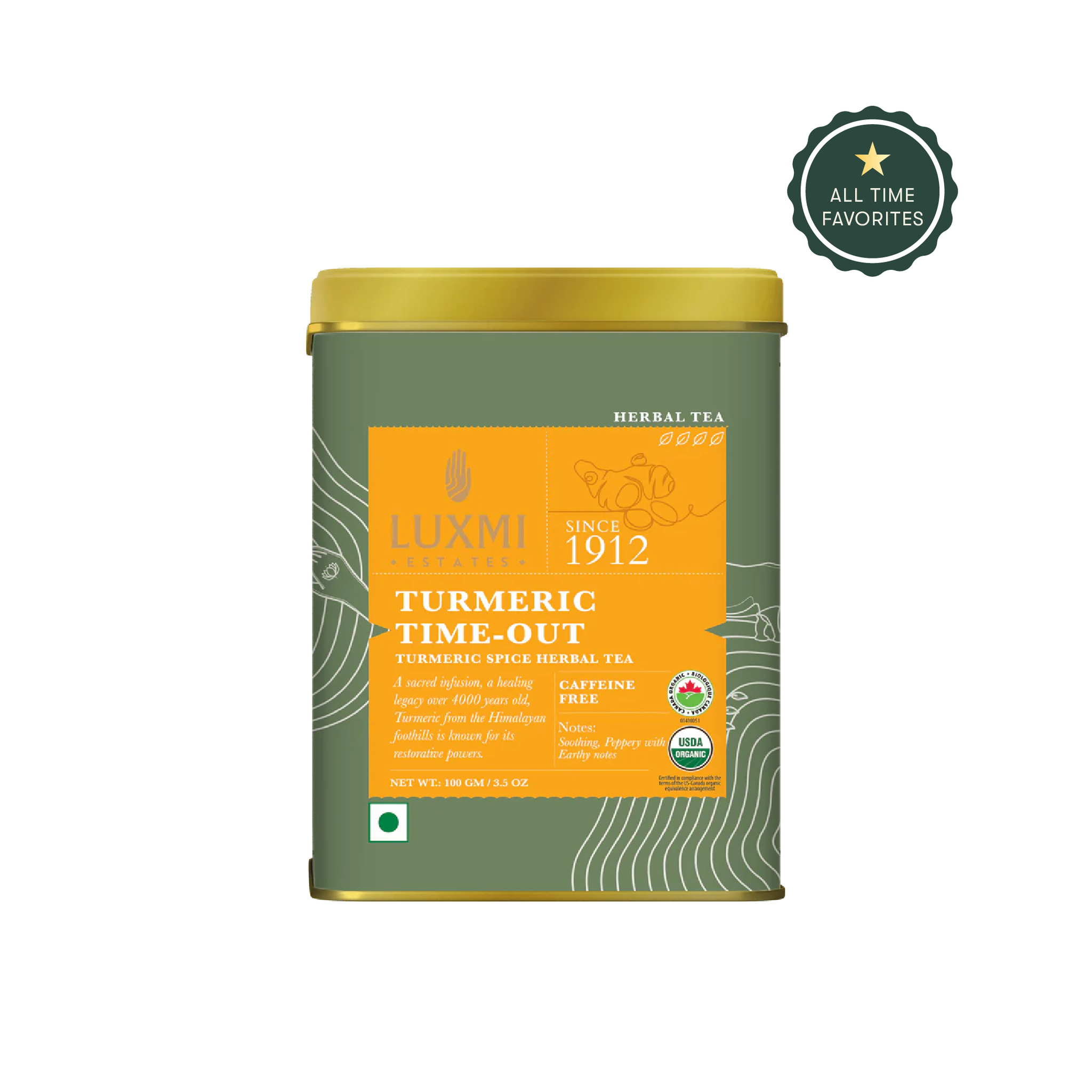 Turmeric Ginger | 100gm | Organic Herbal Tea