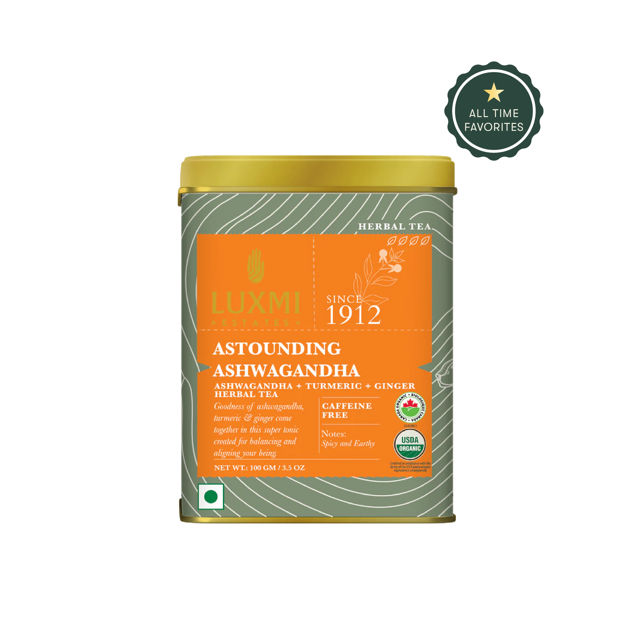 Ashwagandha Turmeric  | 100gm | Organic Herbal Tea