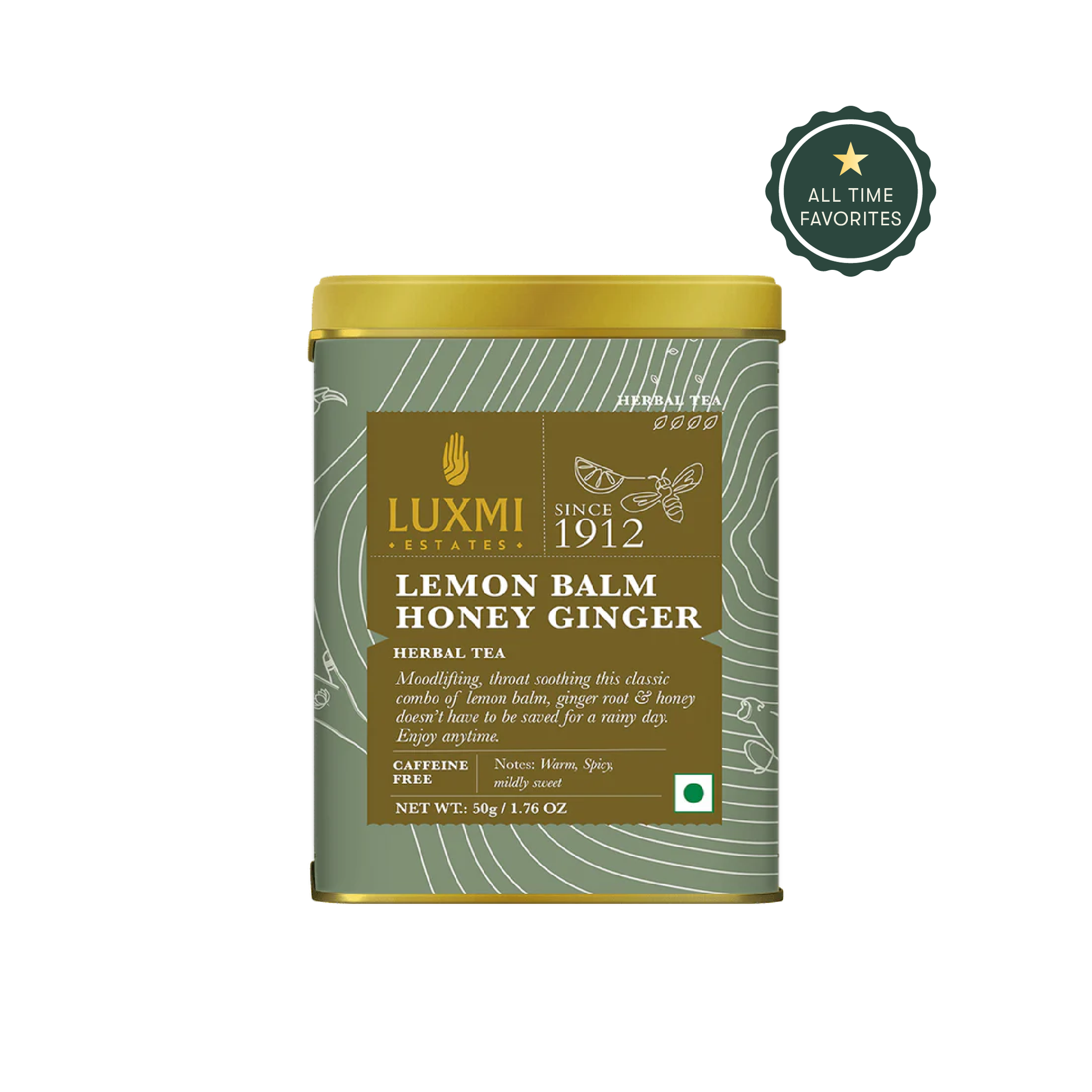 Lemon Balm Honey Ginger | 50 gm | Organic Herbal Tea