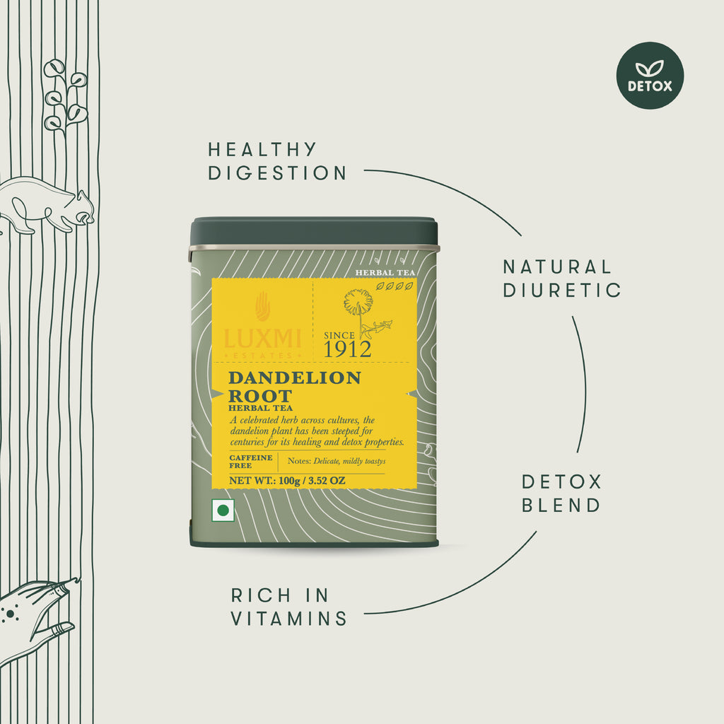 Dandelion Root | Tin Caddy | 100gm | Organic Herbal Loose Tea