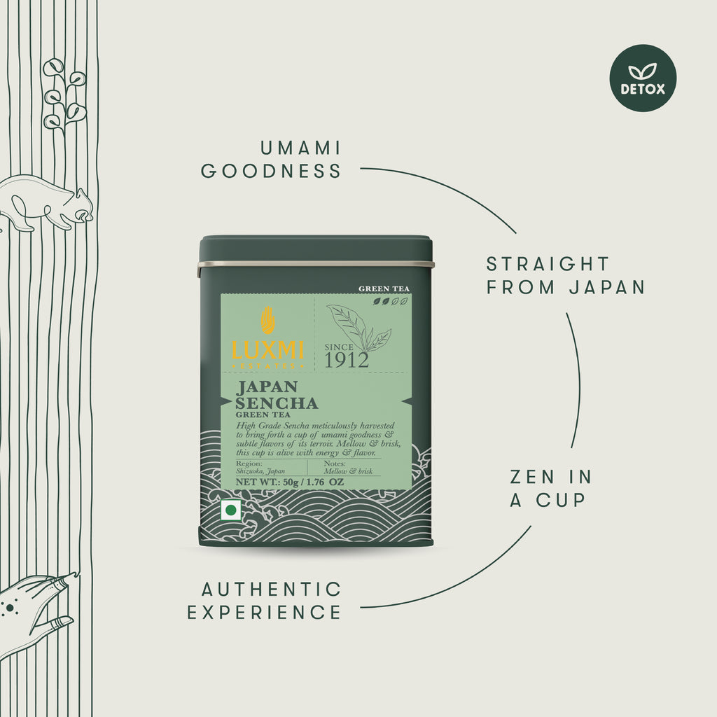 Japan Sencha | 50 gm Tin Caddy | Loose Green Tea