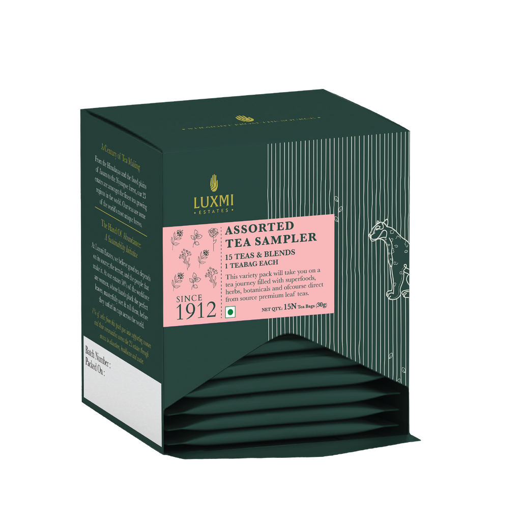 Luxmi Estates Sampler Tea Assortment | 15 TEA BAGS | 15 TB *2g = 30g