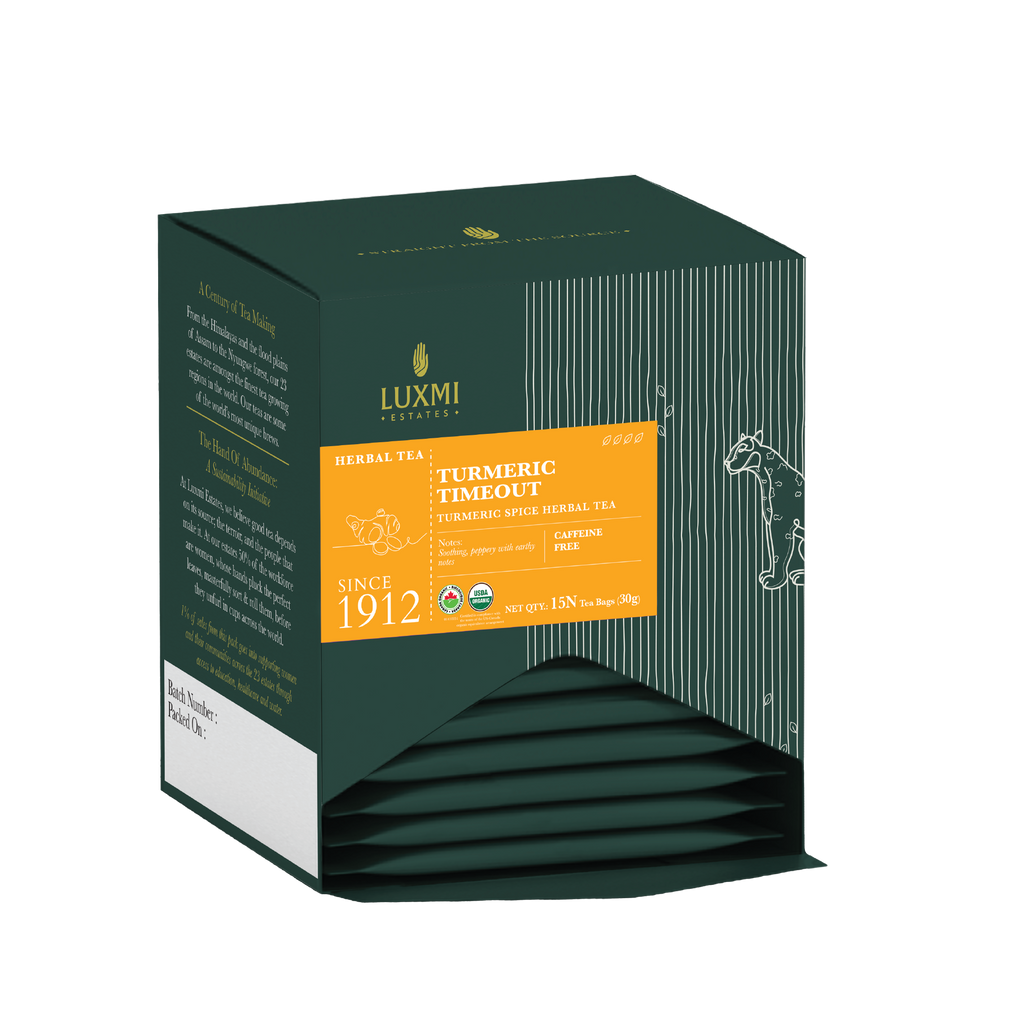 Turmeric Ginger | Turmeric Time-Out | 15 Tea Bags | Organic Herbal Tea