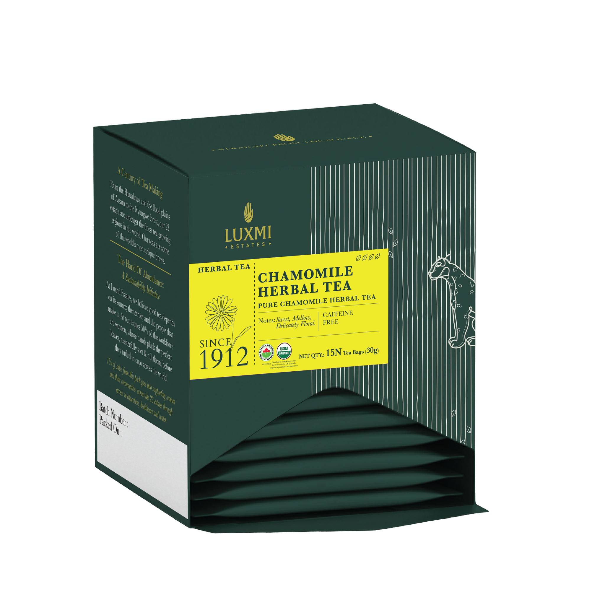 Chamomile Herbal Tea | 15 Tea Bags | Organic Herbal Tea