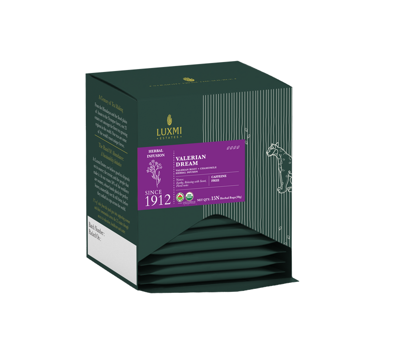 Valerian Dream | Sleep Herbal Infusion | 15 Bags | Organic Herbal Envelope Biodegradable Bags