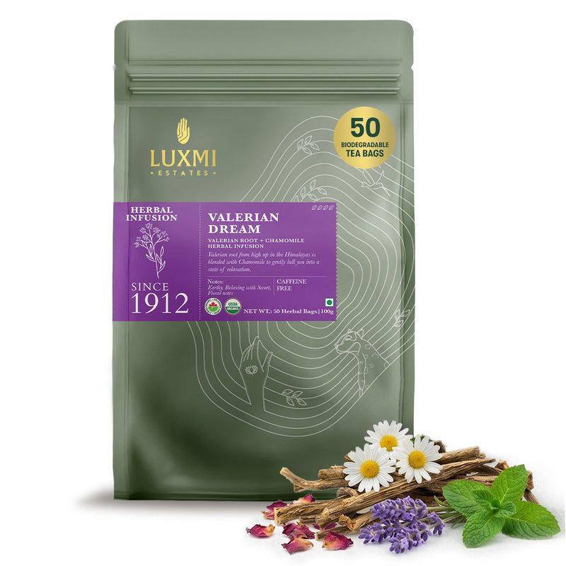Valerian Dream | Sleep Herbal Infusion | 50 Herbal Bags | Organic Herbal Biodegradable Bags